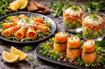 Présentation Dressage Assiette Saumon Fumé : Idées Plat Chic