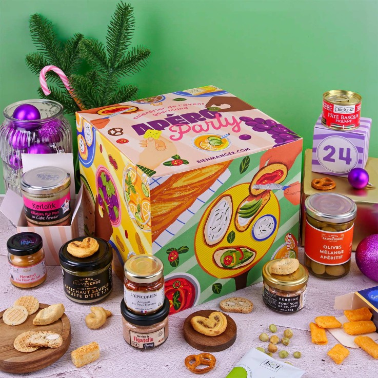 Produits salés et sucrés autour d’un calendrier de l’Avent